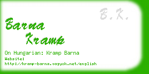 barna kramp business card